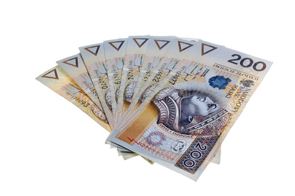 Polish money salary isolated