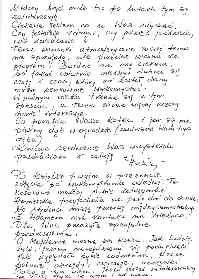 List Haliny Chciuk