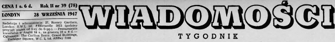 Logo Wiadomoci 1947